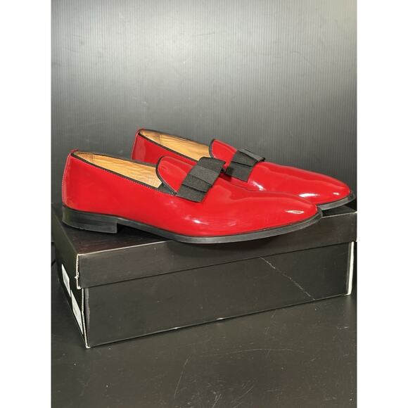 Vercini Patent Loafers With Signature Bow Tie Mens Size 10 main image 6